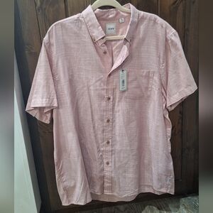 ROWN Men's Red & White Short Sleeve Shirt